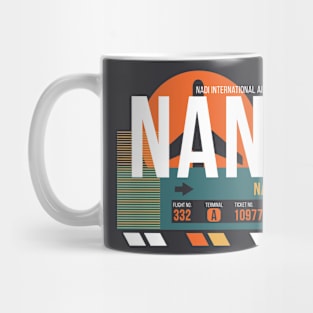 Nadi (NAN) Airport Code Baggage Tag Mug